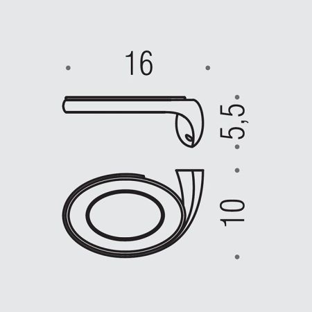 Colombo Link Мыльница, подвесная, Sx, цвет: хром/матовое стекло, артикул B2401S.CR-VAN