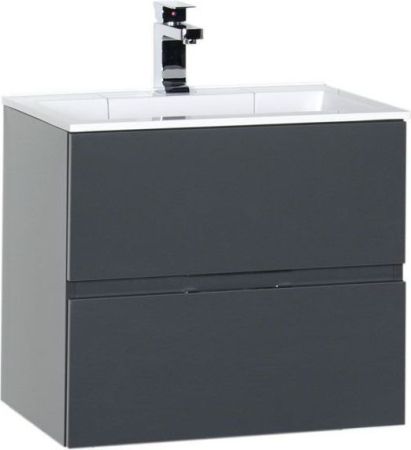 Тумба с раковиной Aquanet Алвита 60 серый антрацит, артикул 00213094