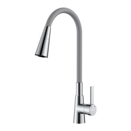Смеситель Rossinka для кухни с гибким поворотным изливом (Z35-39-Gray), артикул Z35-39-Gray