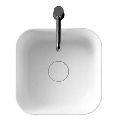 Alice Unica, накладная квадратная раковина 37х37х16,5h см, цвет белый глянцевый, артикул 32170101