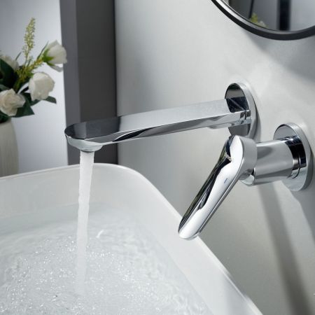 Смеситель для раковины встраиваемый Shevanik S4341, хром