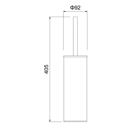 Щетка для туалета настенно-напольная Timo Saona черное золото (13161/18), артикул 13161/18