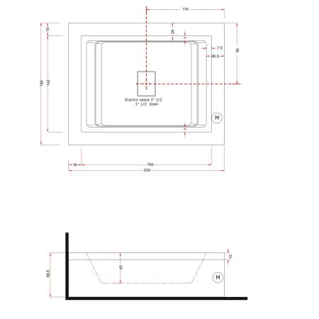 Treesse Fusion 230 Ванна 230x180xh67 см, с гидромассажем, cветодиодная  хромотерапия, стабилизатор температуры воды, цвет: белый, артикул V863D+STATA+CROLED