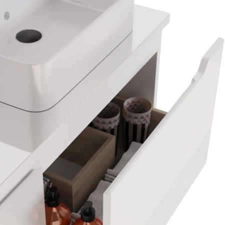 Тумба под раковину подвесная Dreja W 125 см, белый, артикул 99.9400