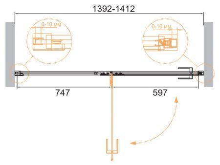 ДУШЕВАЯ ДВЕРЬ В НИШУ CEZARES BELLAGIO-B-12 BELLAGIO-B-12-120-C-BORO Cezares, артикул BELLAGIO-B-12-120-C-BORO