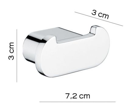 Gedy Azzorre, крючок двойной, цвет хром, артикул A126(13)