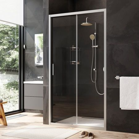 W90G-110-1-195MT Gem Solo Дверь душевая 110х195, стекло прозрачное, профиль матовый хром, артикул W90G-110-1-195MT