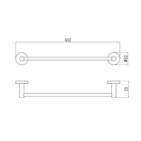 Полотенцедержатель Savol S-408724, хром, артикул S-408724