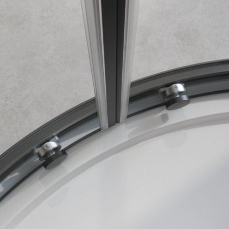 RELAX-304-RH-2-120/90-C-GM Душевой уголок, отделка Оружейная сталь, артикул RELAX-304-RH-2-120/90-C-GM