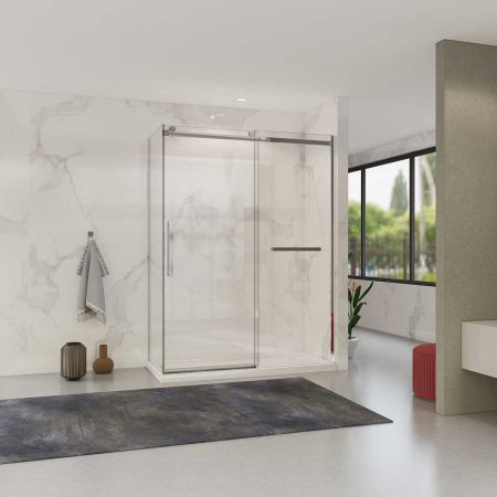 Душевой уголок Como Soft VSR-1CS8014CL, 1400*800, хром, стекло прозрачное, артикул VSR-1CS8014CL