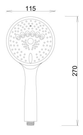 Ручной душ, 4 реж., диам. 115  артикул: VSP11, VODA