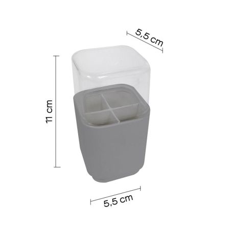 Gedy Seventy, органайзер для насадок к электрическим зубным щеткам, цвет серый (без упаковки), артикул 6305(08)