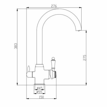 Смеситель для кухни FASHUN A4396, хром, артикул A4396