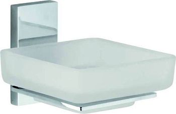 Sanibano Agatha, настенная стеклянная мыльница, цвет хром