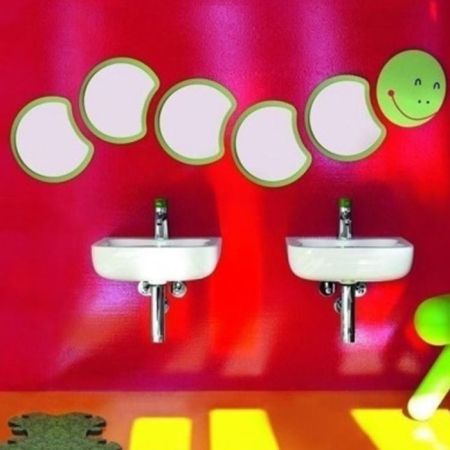 LAUFEN (Flora Kids*) Зеркало "Тело гусеницы",  цвет зеленый (авокадо), артикул 4.6161.2.003.472.1