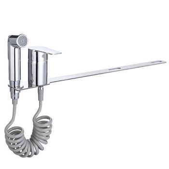 Гигиенический душ со смесителем на борт унитаза VODA LV10, хром