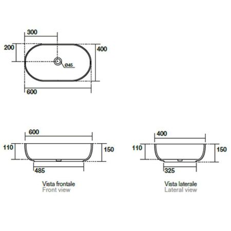 Kerasan Nolita Раковина накладная 60х40 см, без отв под смеситель, цвет Бургундский матовый, артикул 534375