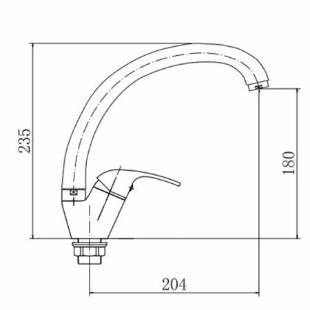 Смеситель для кухни FASHUN A4115-2, хром