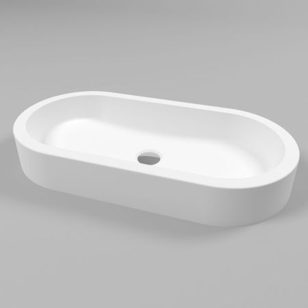 Умывальник WHITECROSS Malachite D 70x35 (белый мат) иск. камень