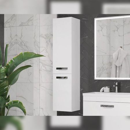 Пенал (35см) Velvex Estea pp.EST.35, белый матовый, артикул pp.EST.35 белый матовый