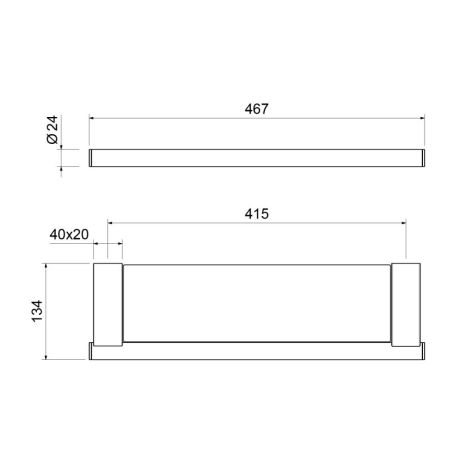Полка в ванную стеклянная Timo Luiro черный (18572/03), артикул 18572/03