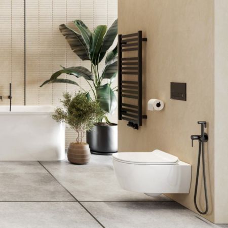 Смеситель для биде скрытого монтажа EXCELLENT Pi AREX.1204BL (черный мат)