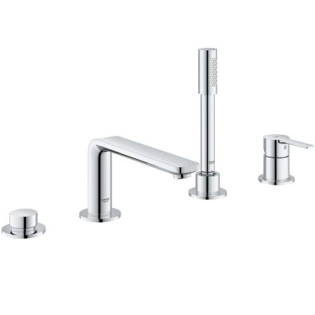 Смеситель для ванны GROHE Lineare New на 4 отверстия с душевым гарнитуром, хром (19577001) Смеситель для ванны GROHE Lineare New на 4 отверстия с душевым гарнитуром, хром (19577001)