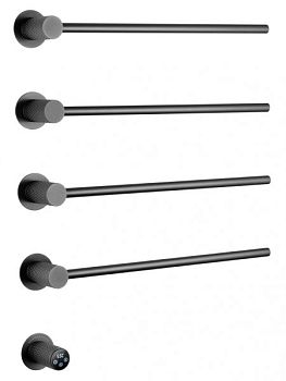 Полотенцесушитель электрический встраиваемый WONZON & WOGHAND MÜNCHEN, Темный графит (WW-A354-GM)