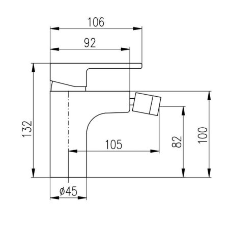 Смеситель для биде Rav Slezak VLTAVA VTE445.5K, хром, артикул VTE445.5K
