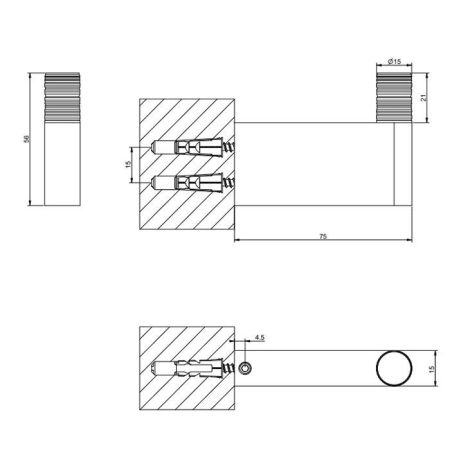 GESSI HABITO TRAME Крючок, цвет хром, артикул 70323#031