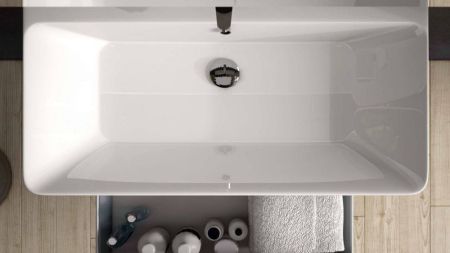 IBX, керамическая раковина 80 см, без крыльев, цвет белый, артикул PARIS080