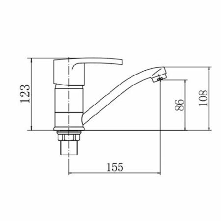 Смеситель для кухни FASHUN A4565-2, хром
