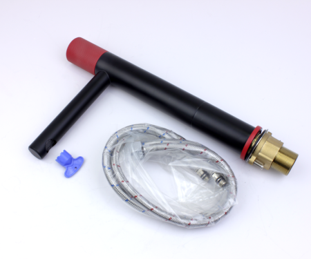 Смеситель для раковины Bronze de Luxe AVANTGARDE 2030RH, черный/красный, артикул 2030RH