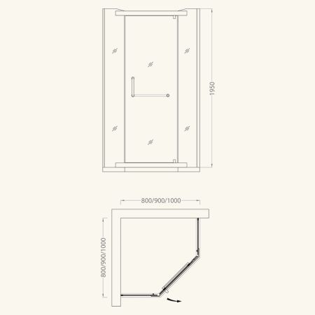 Душевой уголок Rovigo 80х80х195 Прозрачное хром RV36-80T-01-19C1, артикул RV36-80T-01-19C1