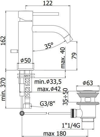 Смеситель для раковины Paffoni Light LIG075CR, артикул LIG075CR