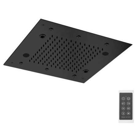 Fima Carlo Frattini Soffioni Верхний душ 50х50см., потолочный, Harmonia c LED подсветкой для хромотерапии, цвет: чёрный матовый, артикул F2902NS