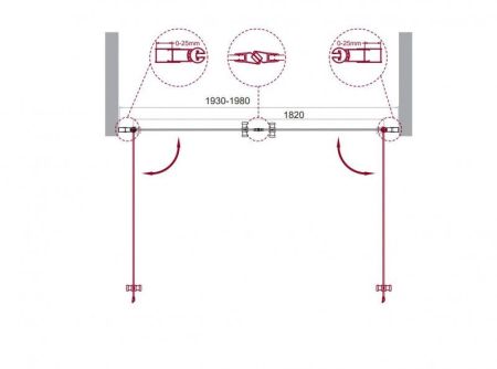 Душевая дверь BelBagno ETNA-B-2-160-C-Cr