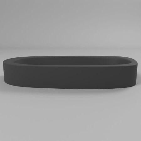 Умывальник WHITECROSS Moonstone E 70x35 (черный мат) иск. камень, артикул 0731.070035.201