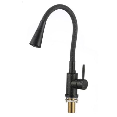 Смеситель для кухни с гибким изливом и режимом душ Savol S-3002HM-H, черный, артикул S-3002HM-H