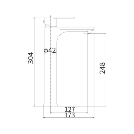 Смеситель для раковины FASHUN A51219, сатин