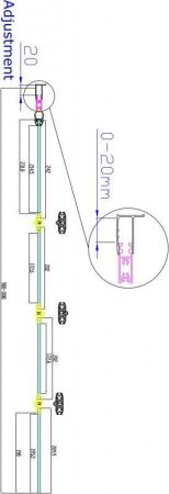 Душевая шторка на ванну CEZARES PRATICO-V4, артикул PRATICO-V-4-100/140-P-Cr-R