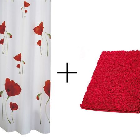 Штора для ванны Ridder Mohn 200х180 Красная, артикул 47800