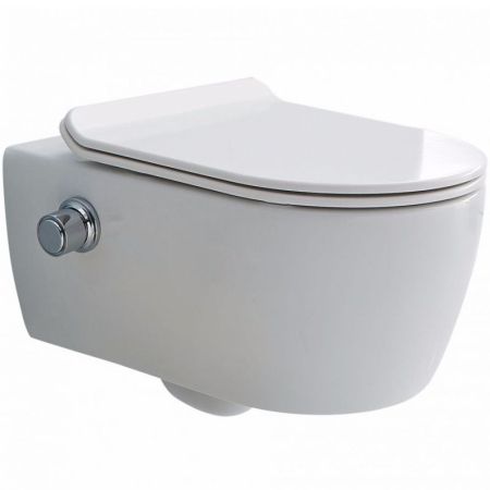 Унитаз SSWW NC2039-B подвесной со смесителем с сиденьем Микролифт