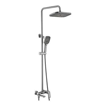 Душевая система Shevanik S8536T, оружейная сталь