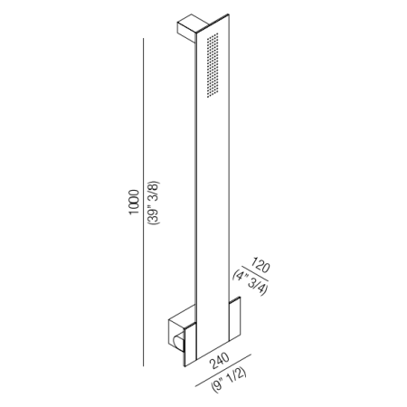 Agape Sen Душевая колона, цвет: черный, артикул ASEN0914N