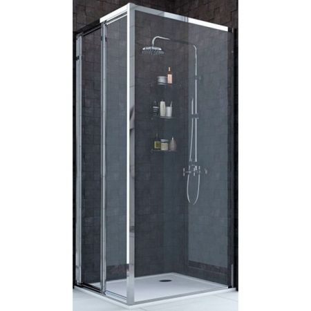 Душевой уголок Акватон Prima 100x100 профиль Матовое серебро стекло прозрачное