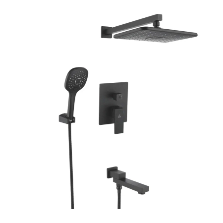 Душевая система встраиваемая Rose R2835H, черный, артикул R2835H