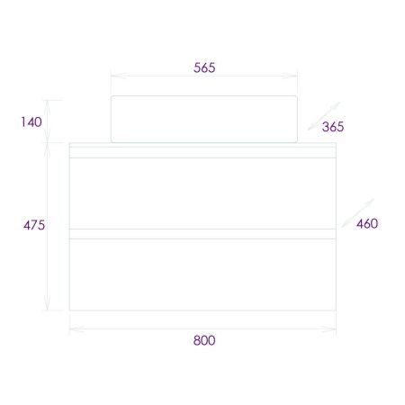 Тумба Onika Алеста 80 подвесная, белая/камень светлый (ум. Олимпия 56)