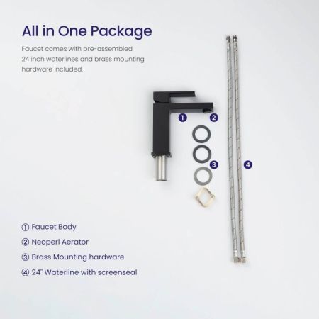 Смеситель для раковины Timo Selene 2061/03F Черный, артикул 2061/03F