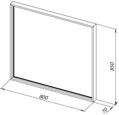 Зеркало Allen Brau Liberty 80 1.330014.BB черный браш, артикул 1.330014.BB